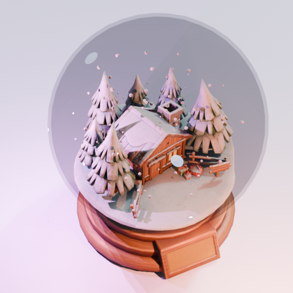 Christmas Globe with snow transparent no AI - Blending Reality
